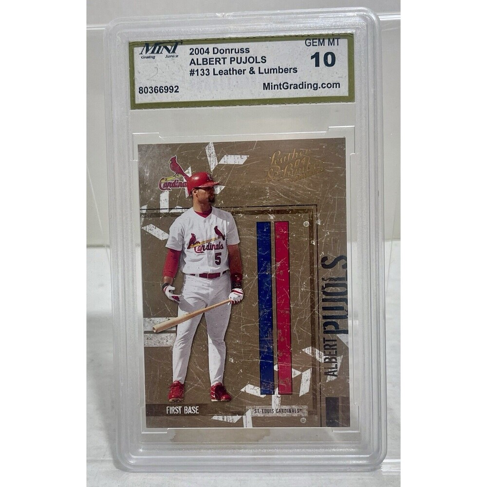 2004 Donruss Albert Pujols #133 Leather & Lumber MNT Grading 10 GEM MINT